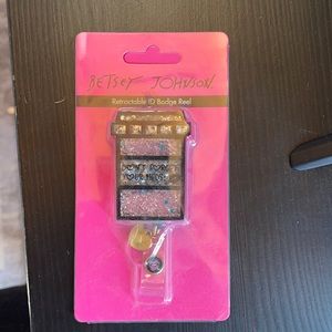Betsey Johnson retractable ID badge reel